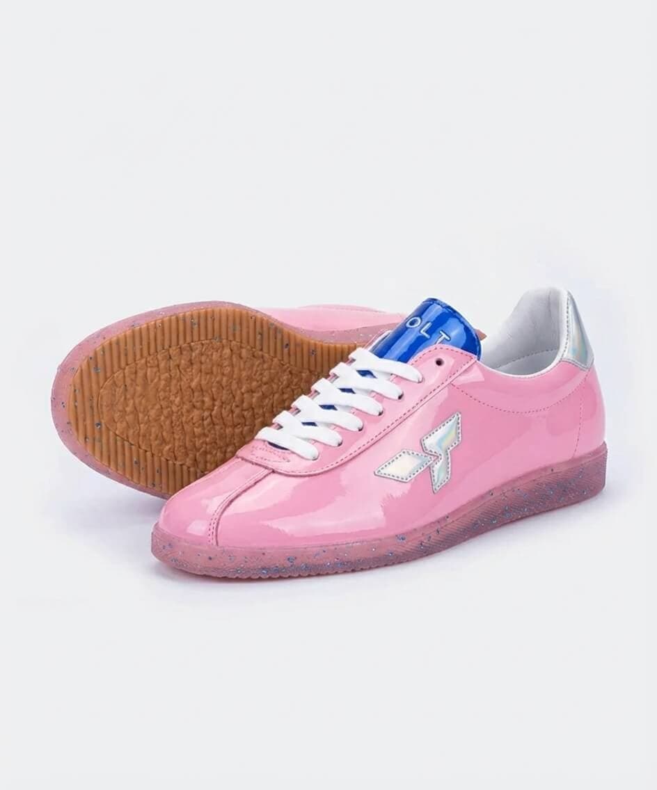 Tórtola 1947 variación en charol rosa para test de materiales