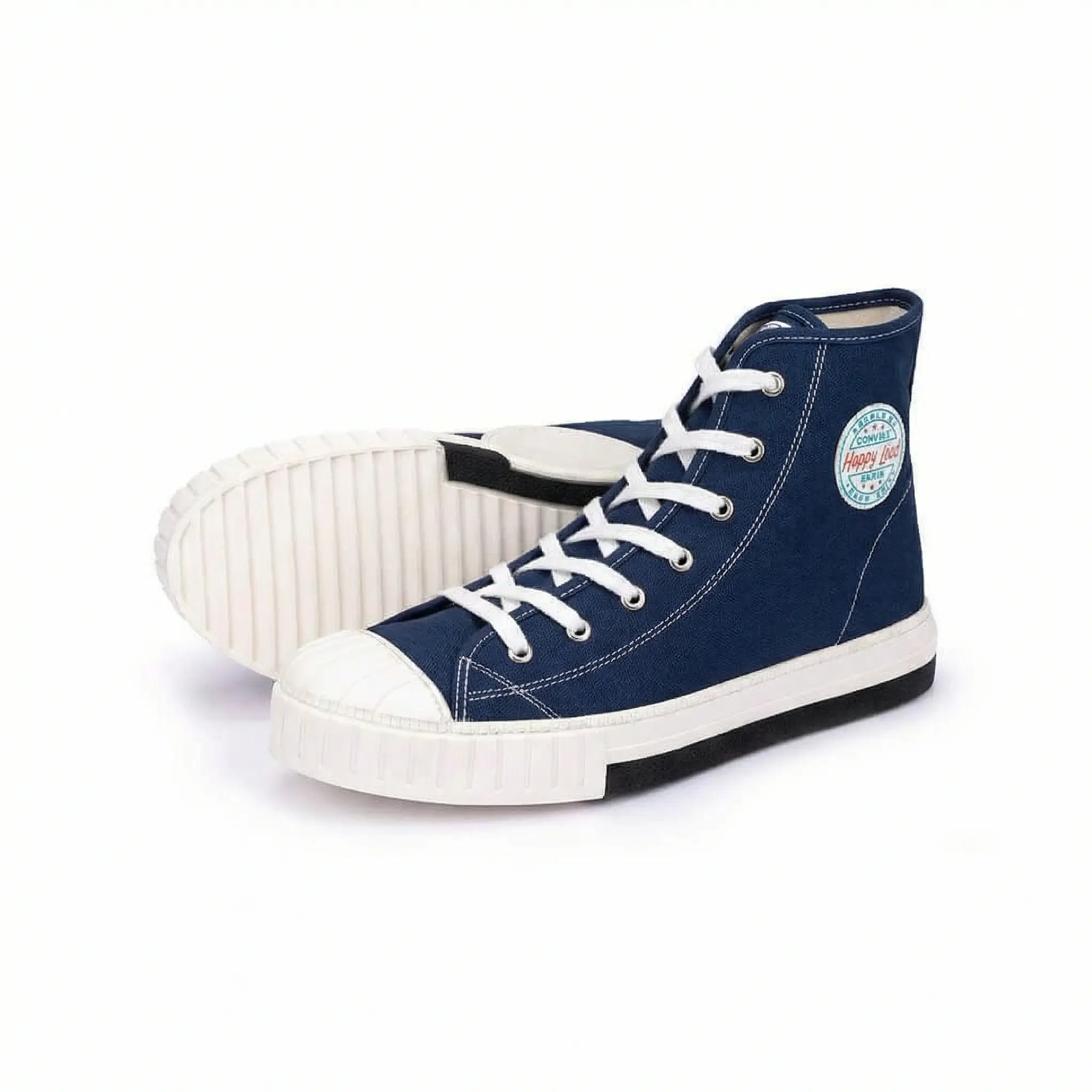 Variante Azul Marino generada con IA - zapatilla clásica estilo náutico