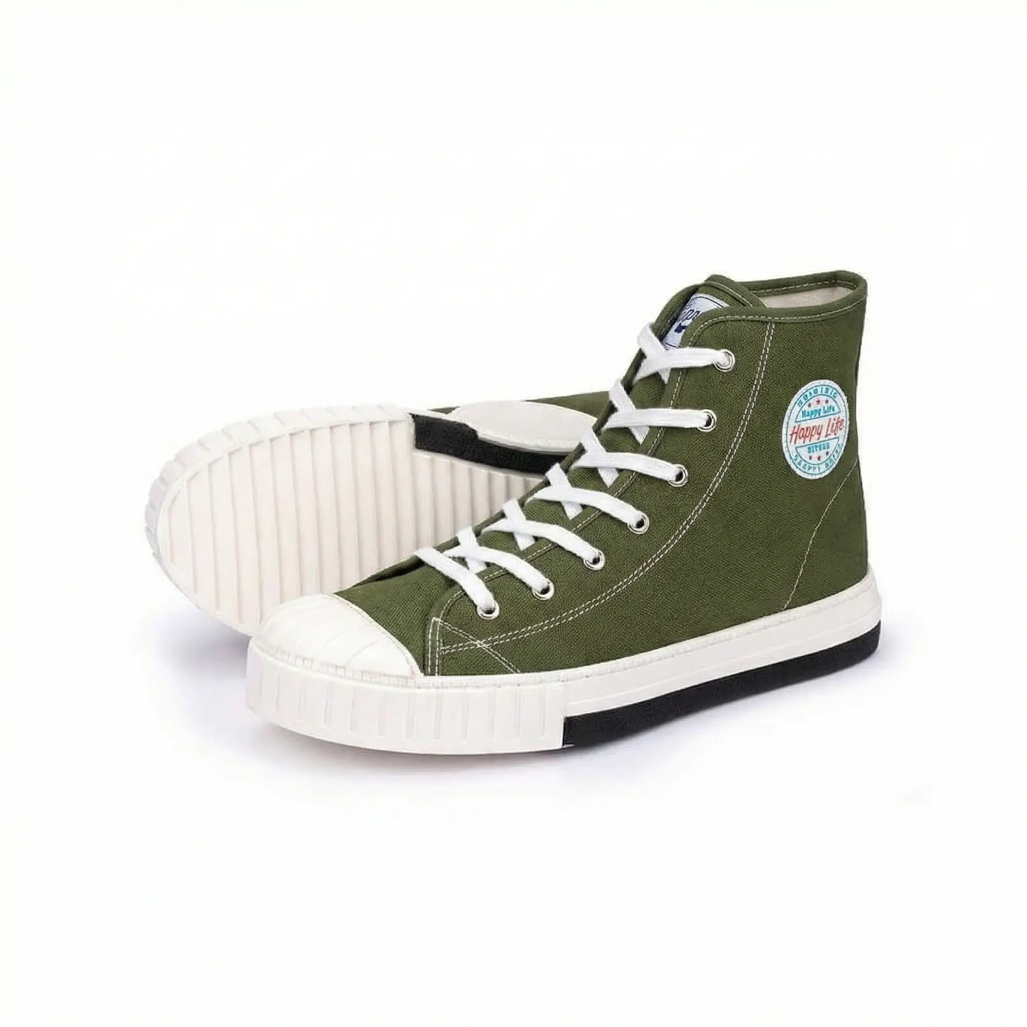 Variante Verde Oliva generada con IA - zapatilla estilo militar urbano
